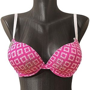 Fuchsia Purple & White Padded Power Push Up..Brand: Bella
